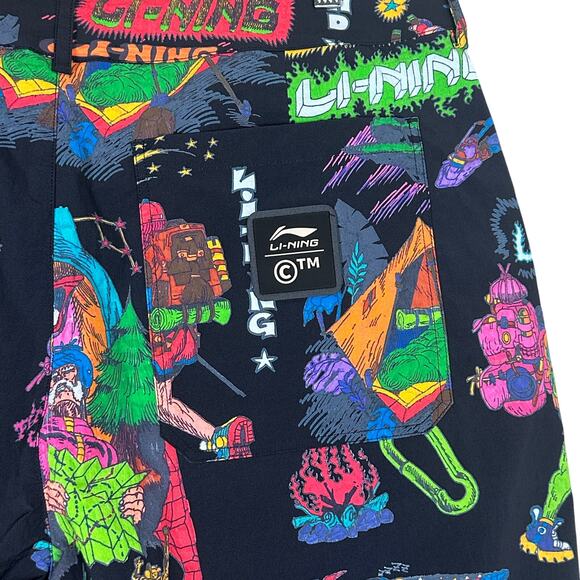Li-Ning x Chinatown Market Shooting Stars Tech Shorts Mens XL Graphic Streetwear - Picture 4 of 6